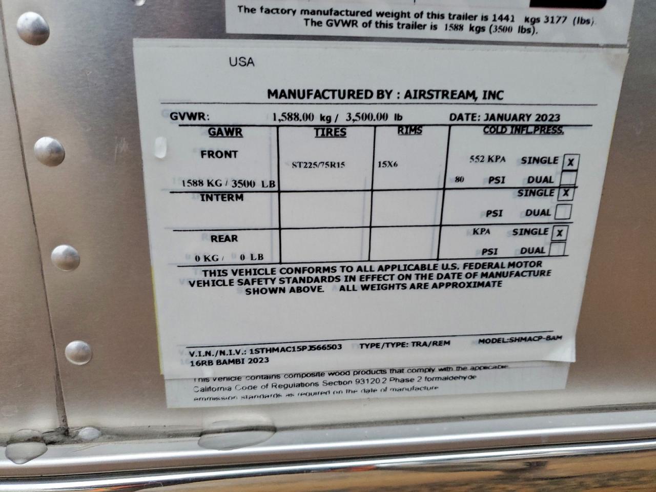 Airstream Bambi Seri Image 9